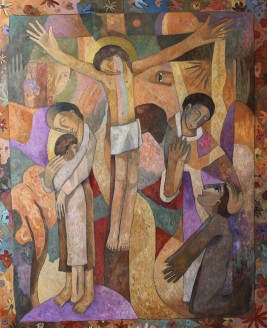 Le Christ miséricordieux I, huile sur toile, 100x81 cm
